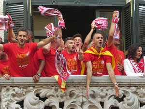 Celebraci&oacute; de l'ascens del Girona FC a primera divisi&oacute;