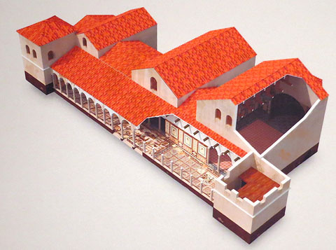 Hip&ograve;tesi de restituci&oacute; de la zona dels mosaics