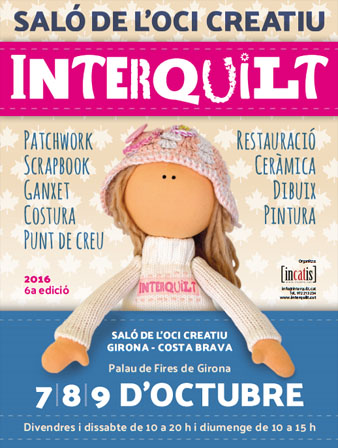 Cartell de la fira Interquilt 2016. Saló de l'oci creatiu