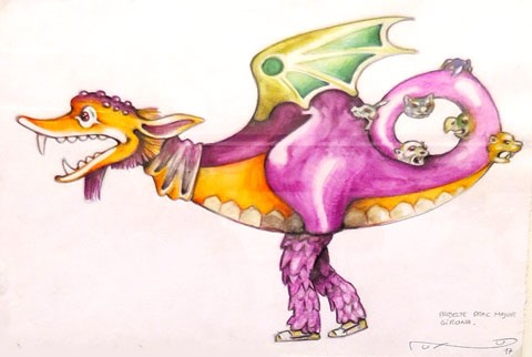 Propostes Drac Major de Girona. Inspirat en el retaule de Sant Miquel de Cru&iuml;lles. 2017