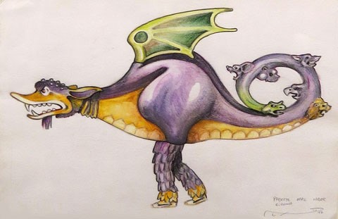 Propostes Drac Major de Girona. Inspirat en el retaule de Sant Miquel de Cru&iuml;lles. 2017