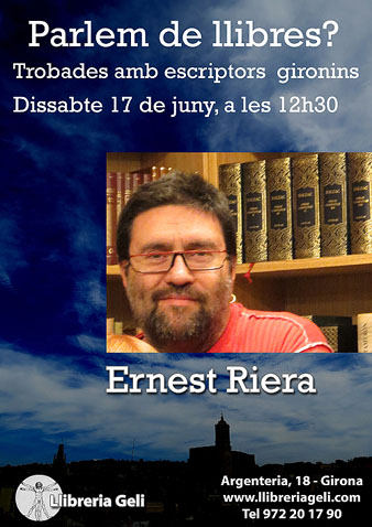 Cartell de l'esdeveniment amb Ernest Riera
