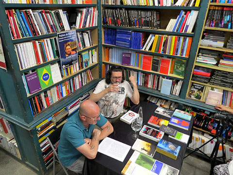 Josep Domènech i Ernest Riera durant l'esdeveniment