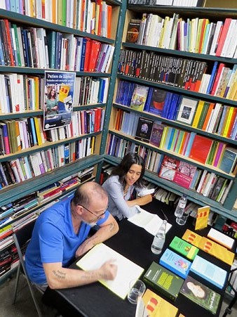 Josep Domènech i Joana Castells durant l'esdeveniment