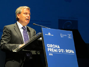 Lliurament del Premi d'Europa 2016 a Girona, atorgat pel Consell d'Europa