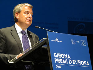 Lliurament del Premi d'Europa 2016 a Girona, atorgat pel Consell d'Europa