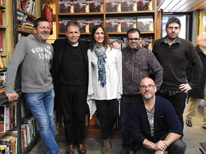 Llibreria Geli. Presentaci&oacute; de Cassoles de Girona d'Abraham Simon, amb Assumpci&oacute; Cantalozella i Enric Viladot