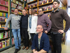 Llibreria Geli. Presentaci&oacute; de Cassoles de Girona d'Abraham Simon, amb Assumpci&oacute; Cantalozella i Enric Viladot