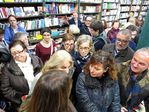 Llibreria Geli. Presentaci&oacute; de Cassoles de Girona d'Abraham Simon, amb Assumpci&oacute; Cantalozella i Enric Viladot