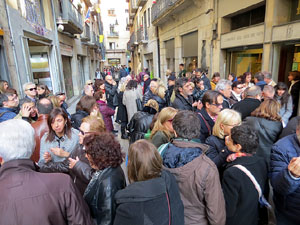 Llibreria Geli. Presentaci&oacute; de Cassoles de Girona d'Abraham Simon, amb Assumpci&oacute; Cantalozella i Enric Viladot