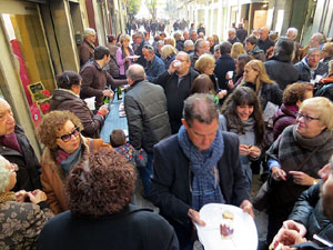 Llibreria Geli. Presentaci&oacute; de Cassoles de Girona d'Abraham Simon, amb Assumpci&oacute; Cantalozella i Enric Viladot
