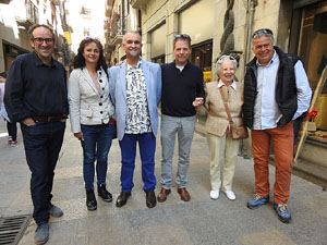 Presentació 'Un any a la cuina' d'Enric Herce a la Llibreria Geli de Girona, amb Salvador Garcia-Arbós i una cassola d'Abraham Simon