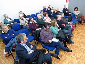 Llibreria Geli. Presentació del llibre El navegant, de Joan-Lluís Lluís, amb Josep Domènech Ponsatí i Xavier Delòs