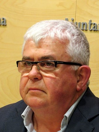 L'historiador i professor de la UB, Agustí Alcoberro, durant la presentació