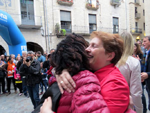 Rebuda de l'Spar Citylift Girona a la Sala de Plens de l'Ajuntament i a la pla&ccedil;a del Vi