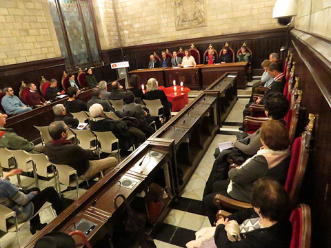Sal&oacute; de Plens de l'Ajuntament, durant l'esdeveniment