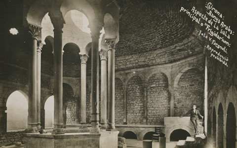 Banys Àrabs: Aspecte de la sala principal o Frigidarium. 1929