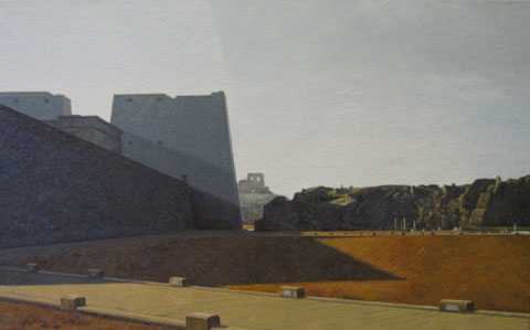 Temple d'Edfu, Egipte. Oli sobre tela. 2010. 38 x 61 cm
