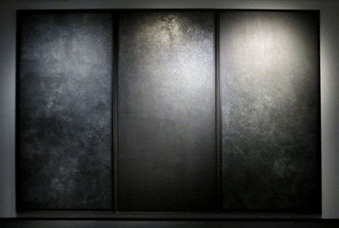 Memory fields MLA/MLB/MLC. 2017. Acr&iacute;lic, ferro i oli sobre fusta