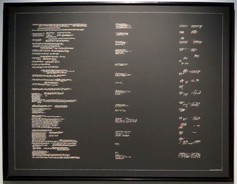 Escrits des del silenci. 1977. Acr&iacute;lic sobre tela