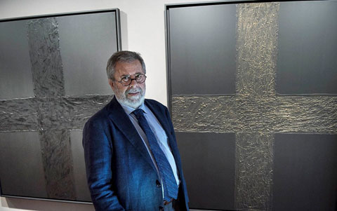 Enric Ansesa a l'exposició de La Galeria Imaginart de Barcelona. 2016