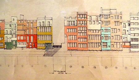Projecte complet Cases del riu. 1983. Aquarel&middot;la sobre paper. Fragment
