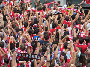Ascens del Girona FC i el B&agrave;squet Girona. Rebuda a la pla&ccedil;a del Vi