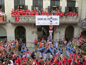 Ascens del Girona FC i el B&agrave;squet Girona. Rebuda a la pla&ccedil;a del Vi