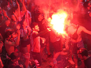 Ascens del Girona FC i el B&agrave;squet Girona. Rebuda a la pla&ccedil;a del Vi