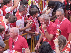 Ascens del Girona FC i el B&agrave;squet Girona. Rebuda a la pla&ccedil;a del Vi