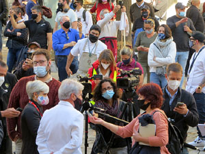 Concentraci&oacute; contra el tancament d'hostaleria i est&egrave;tica davant la seu de la Generalitat