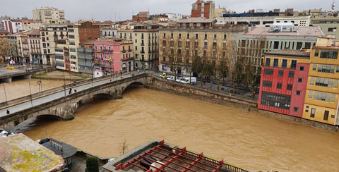 L'Onyar al pont de Pedra. (22/01/2020)