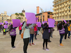 Commemoraci&oacute; del Dia de la Dona 2021 a la pla&ccedil;a de l'U d'octubre de 2017
