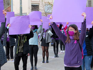 Commemoraci&oacute; del Dia de la Dona 2021 a la pla&ccedil;a de l'U d'octubre de 2017