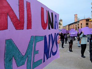 Commemoraci&oacute; del Dia de la Dona 2021 a la pla&ccedil;a de l'U d'octubre de 2017