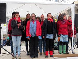 Commemoraci&oacute; del Dia de la Dona 2022 a la pla&ccedil;a de l'U d'octubre de 2017