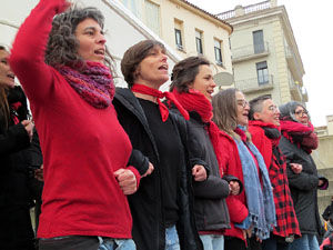Commemoraci&oacute; del Dia de la Dona 2022 a la pla&ccedil;a de l'U d'octubre de 2017
