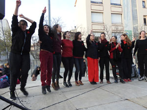 Commemoraci&oacute; del Dia de la Dona 2023 a la pla&ccedil;a de l'U d'octubre de 2017