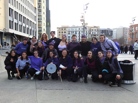 Commemoració del Dia de la Dona 2024 a la plaça de l'U d'octubre de 2017