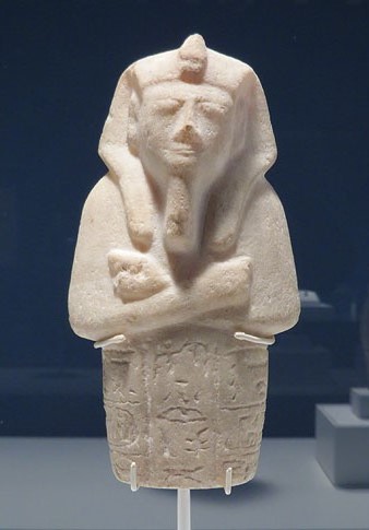 Shabti del fara&oacute; Ramesses III. Calcita. Dinastia XX, regnat de Ramesses III, Ca. 1184-1153 aC