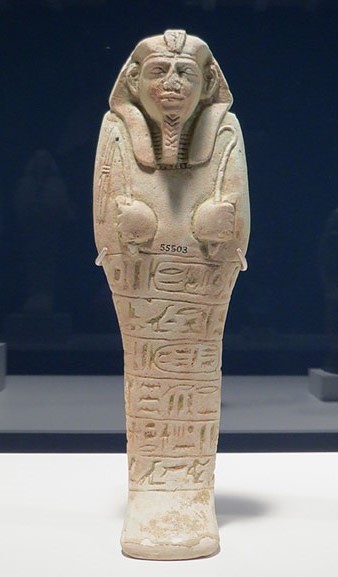 Shabti del rei nubi Senkamanisken. Serpentina. Per&iacute;ode de Napata, regnat de Senkamanisken, Ca. 643-623 aC. Nuri, Sudan