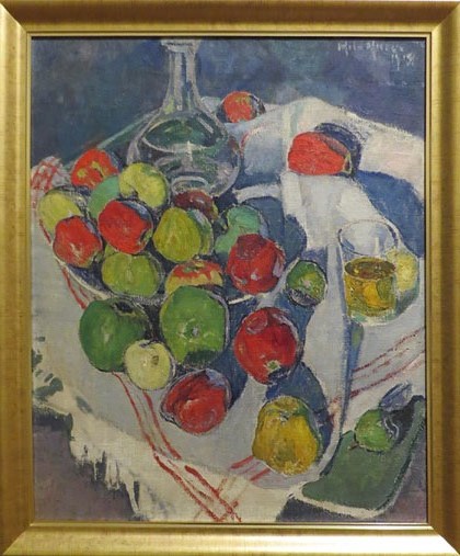 Mela Muter. Bodeg&oacute; amb pomes. 1918