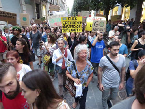 Manifestaci&oacute; contra el canvi clim&agrave;tic organitzada per Fridays for Future i Revoluci&oacute; o Extinci&oacute;