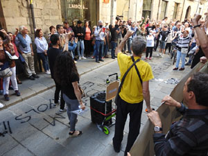 Manifestació contra l'acte de la Fundació Princesa de Girona