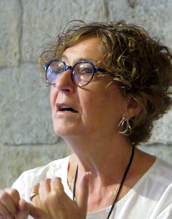 La presidenta del Gremi de Llibreters de Cataluya Carme Ferrer durant el seu parlament