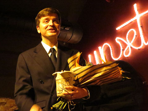 El premiat Marc Gir&oacute; durant l'acte