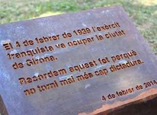Col·locació de la placa commemorativa del 4 de febrer de 1939