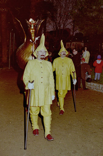 Joan Cortés a la Cavalcada de Reis. 1995