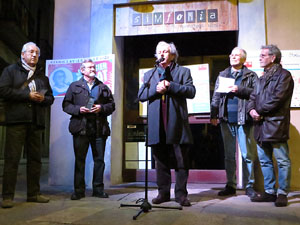 Premis homenatge Xavier Cugat, organitzat pel Festival de Cinema de Girona, a la pla&ccedil;a de l'Oli