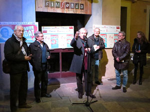 Premis homenatge Xavier Cugat, organitzat pel Festival de Cinema de Girona, a la pla&ccedil;a de l'Oli